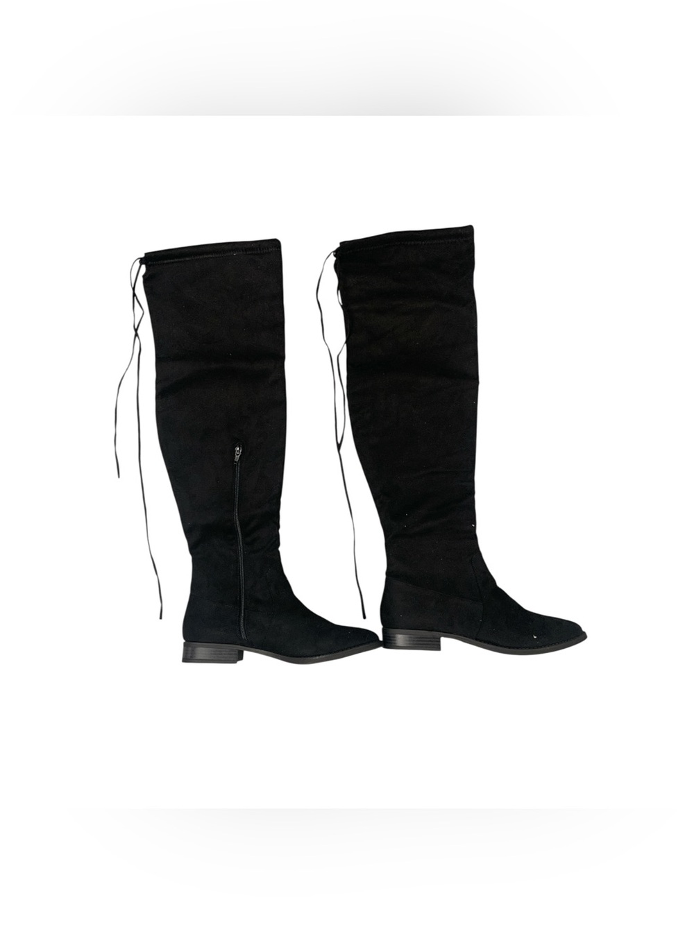 Bella Marie Black Over-The-Knee Flat Riding Boots S10